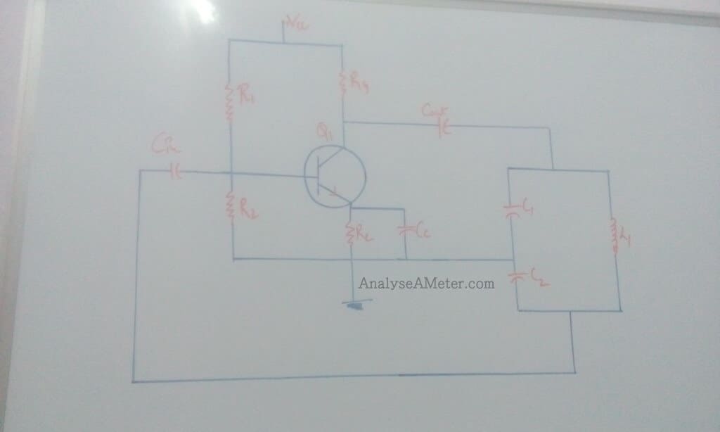 colpitts oscillator circuit diagram image