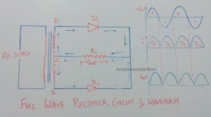 Full wave rectifier circuit image