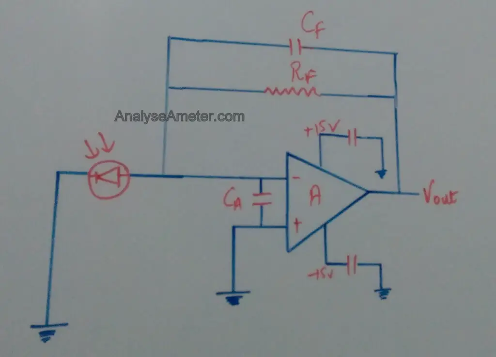 Photovoltaic mode of operation circuit image
